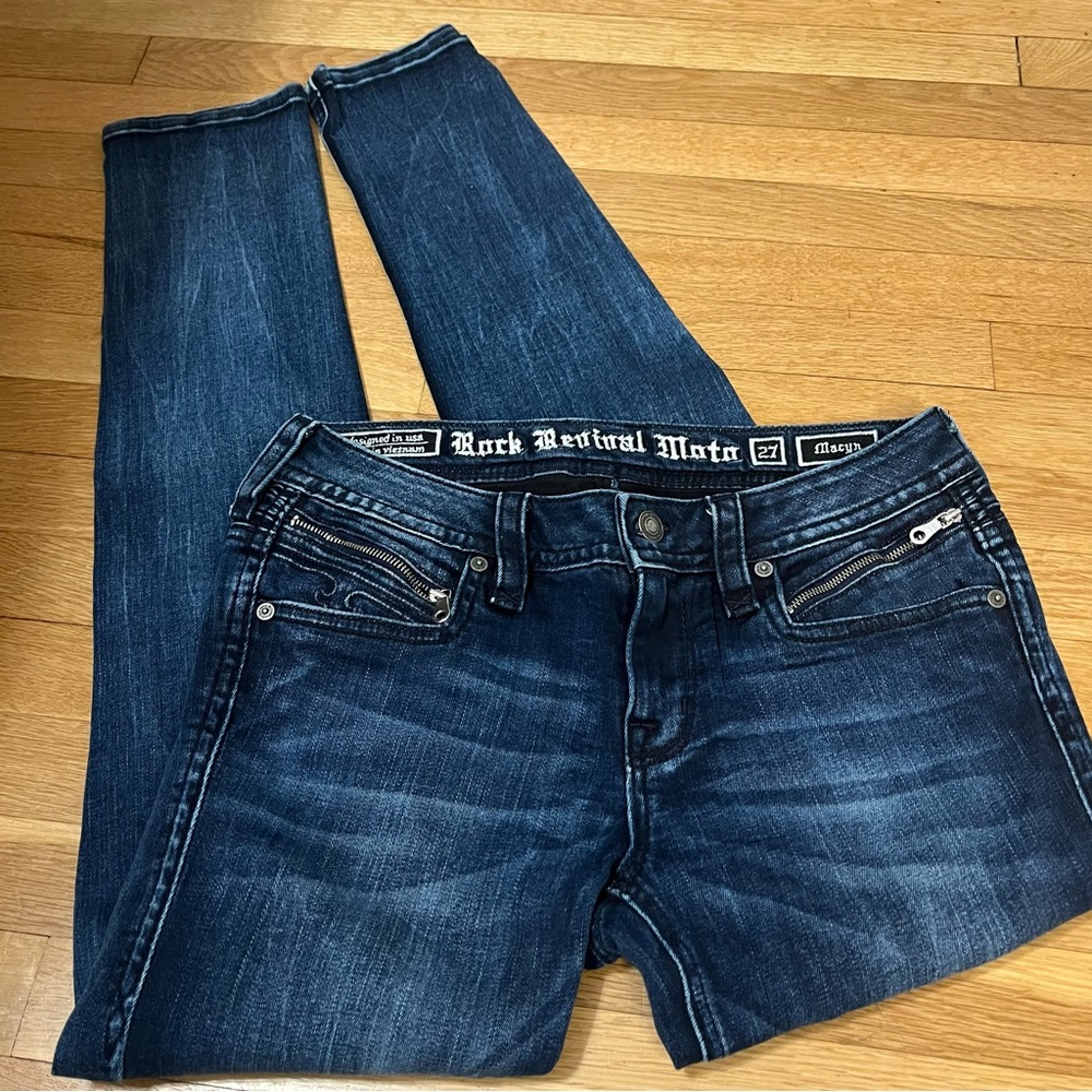 Rock Revival Dark Blue Skinny Jeans